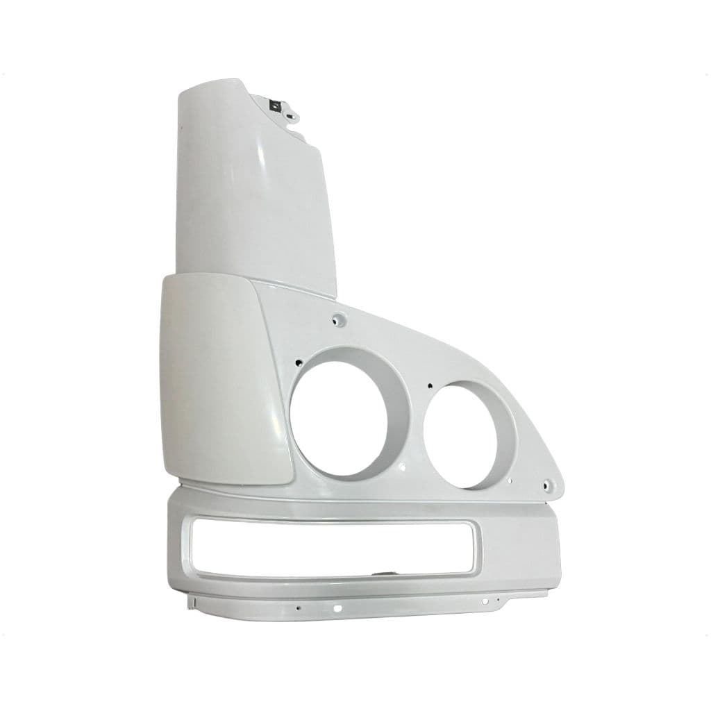 Bojo Plástico Moldura Farol E Defletor Ld Branco Para Caminhão MB Accelo