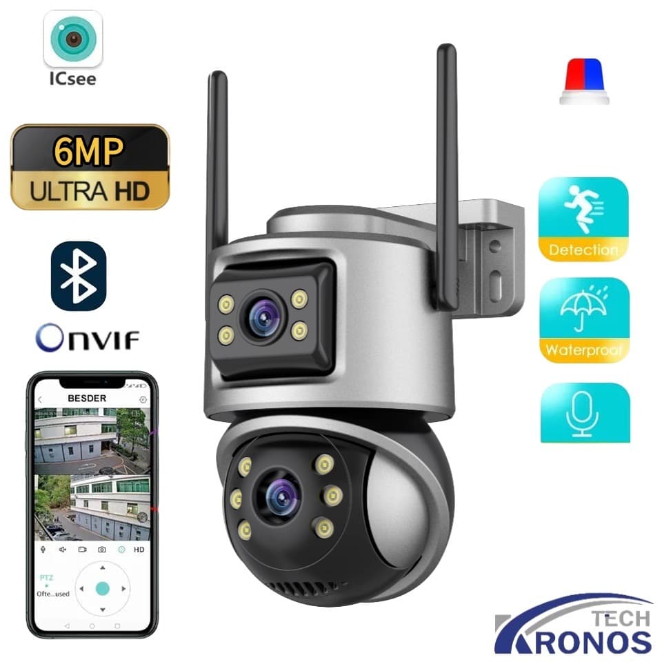 Câmera de Segurança externa A32 à Prova d'Água E APP ICSEE Aplicativo ICSEE Com Alexa Wi-Fi Smart