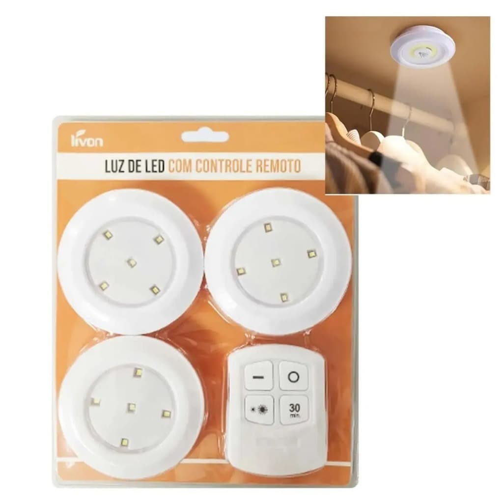 Luz de Led com Controle Remoto - Lívon