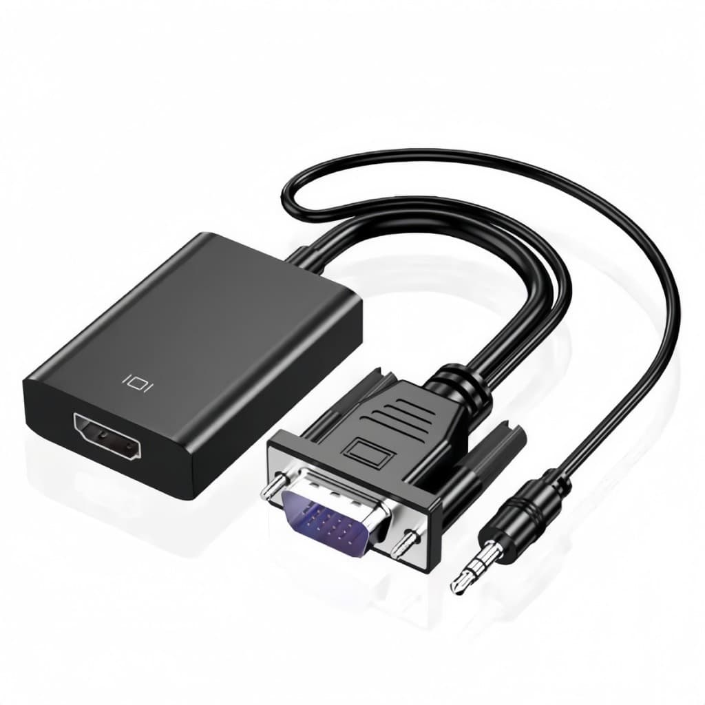 Cabo Convesor Vga Para Hdmi Com Áudio E Vídeo 1080p