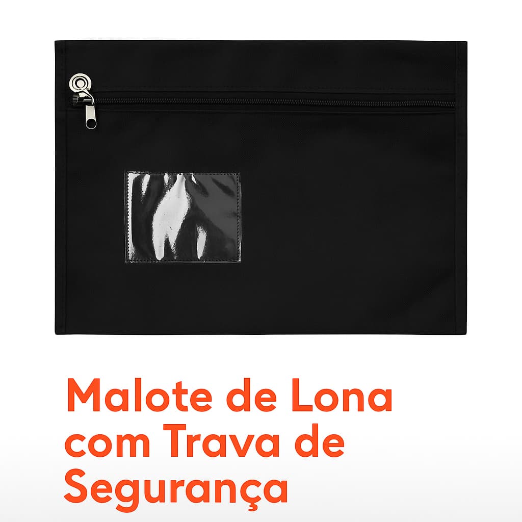 Malote de lona com trava de segurança Pasta Documentos Escritório | Vários tamanhos