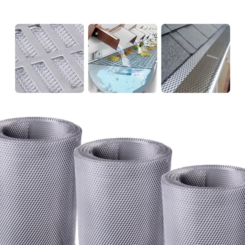 Tela Anti Insetos 40x100cm Para Ralos Calhas Parabólicas em Alumínio Expandido