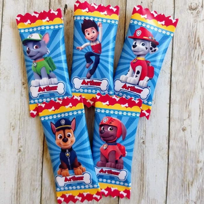 50 balas personalizadas para festa infantil Lembrancinhas Patrulha canina