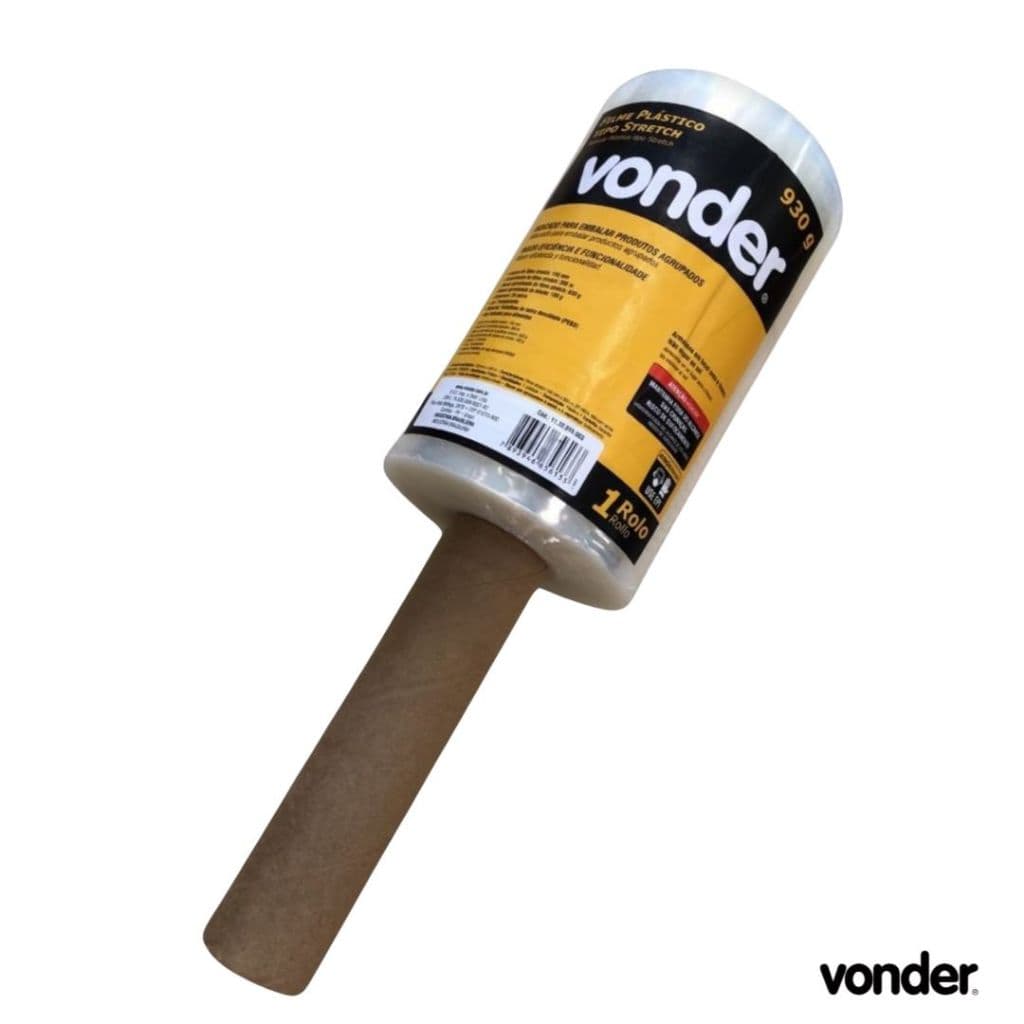 Filme Stretch 150mm X 300 M 20 Micra Rolo Aprox 930g Vonder