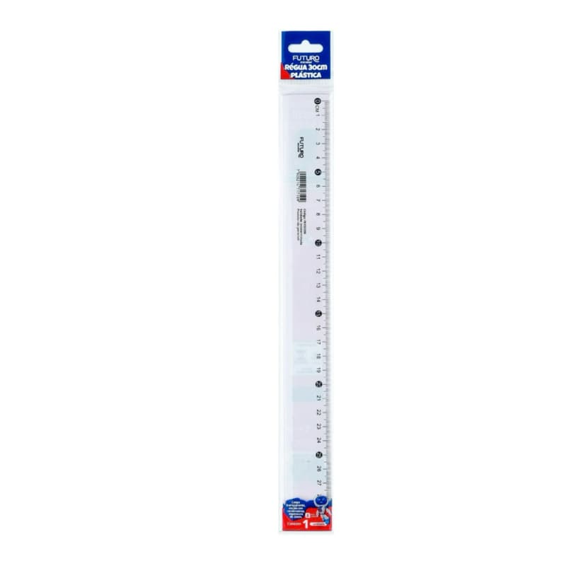 REGUA PLASTICA 30CM 2MM - FUTURO