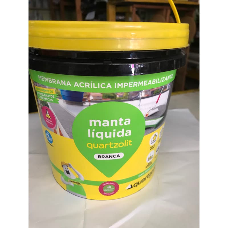 manta líquida impermeabilizante de 4,5kg na cor branca.