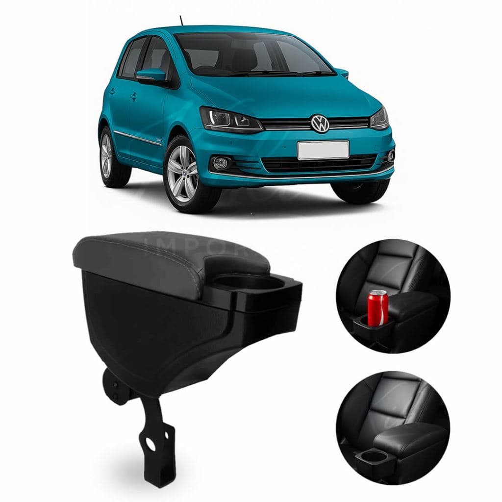 Apoio de Braço Fox, CrossFox, SpaceFox e Space Cross C/ Porta Copos Banco Motorista e Porta Objetos
