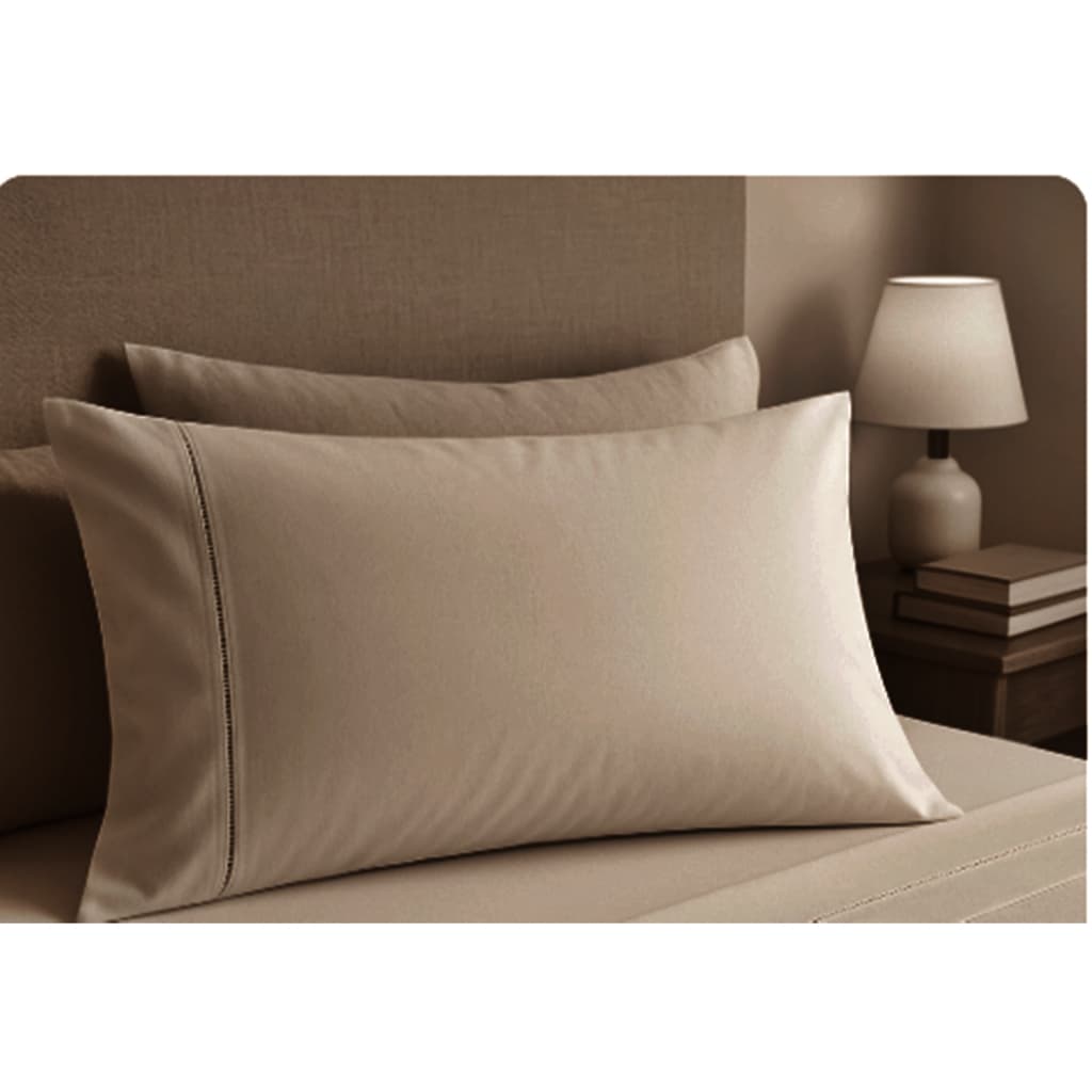 Fronha 60x40 Percal 200 Fios 100% Algodão Kit 2 Unidades – Conforto e Durabilidade, Não Faz Bolinha