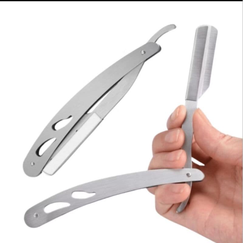 Kit Navalhete Profissional Com 1 Lâminas Inox Navalha Para Barba Sobrancelha Cortar Cabelo Design 15548