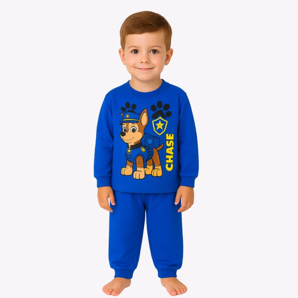 Conjunto moletom infantil masculino gola redonda flanelado