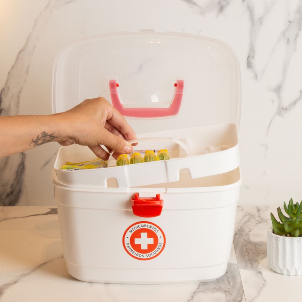 Maleta Organizadora Primeiros Socorros Utilidades domestica Porta Remedios Medicamentos Grande