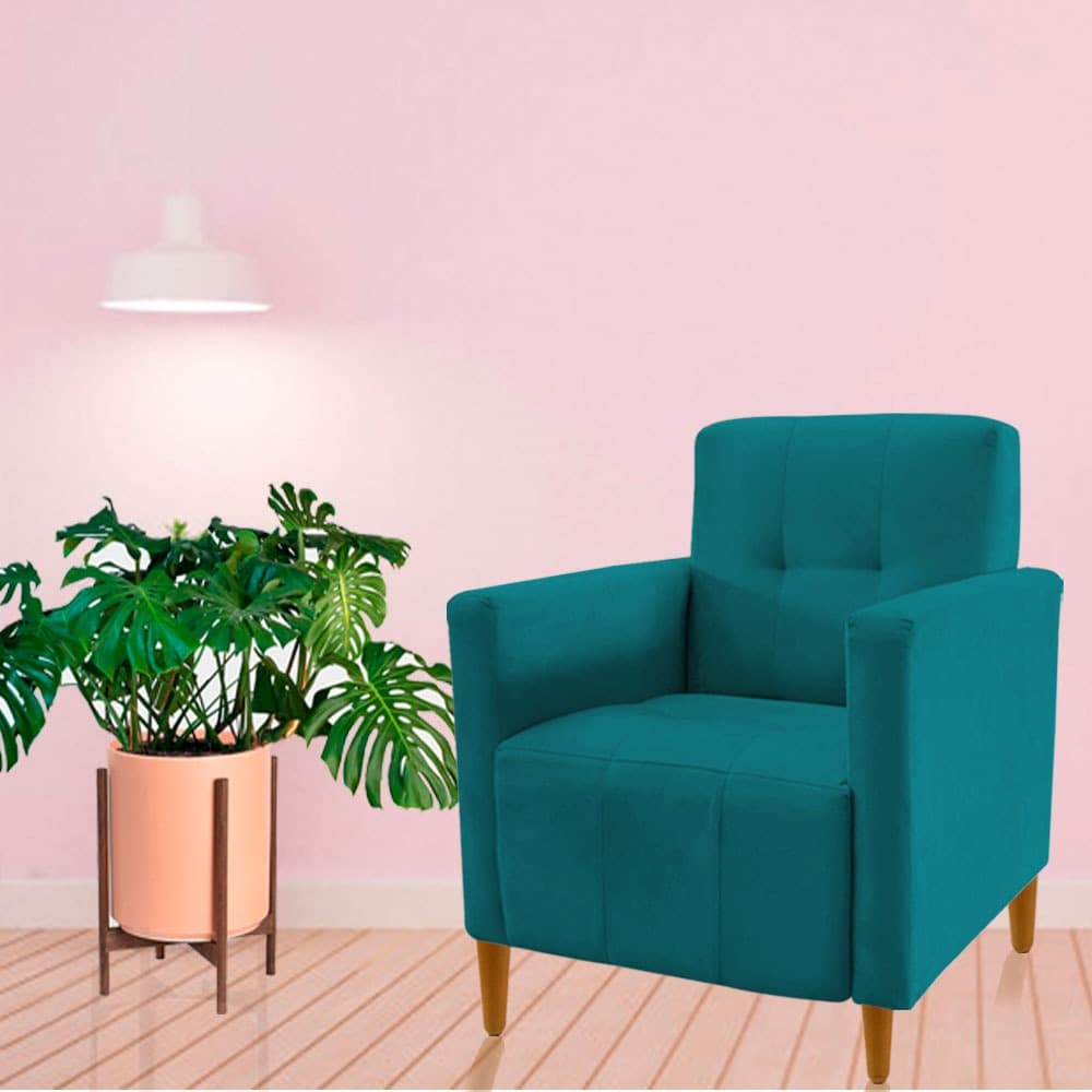 Poltrona  Opala   Visammer Reforçada Pés Firme  Sofa Mamãe Amamentação  Leitura Confortavel Macia