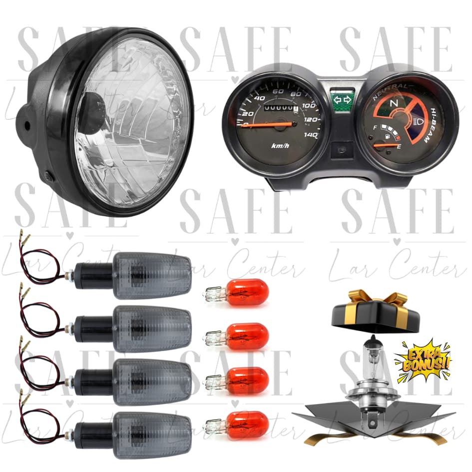 Combo Da Titan 150 Ano 2004 a 2008 / Farol Completo / Painel Completo / 4 Piscas Fumê Claro
