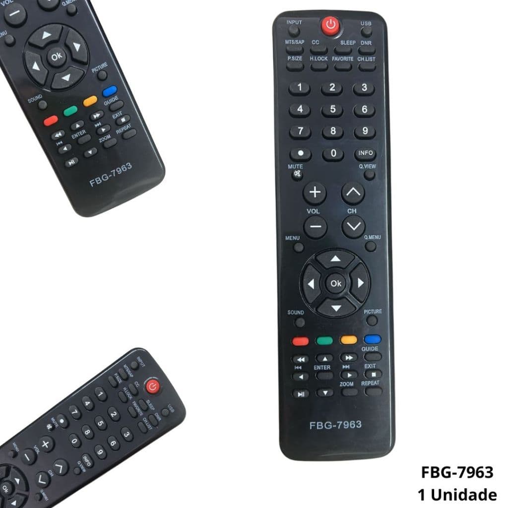 Controle Remoto TV Lcd H-Buster FBG-7963 / LE-7963 – Compatível com TVs LCD  - NEW