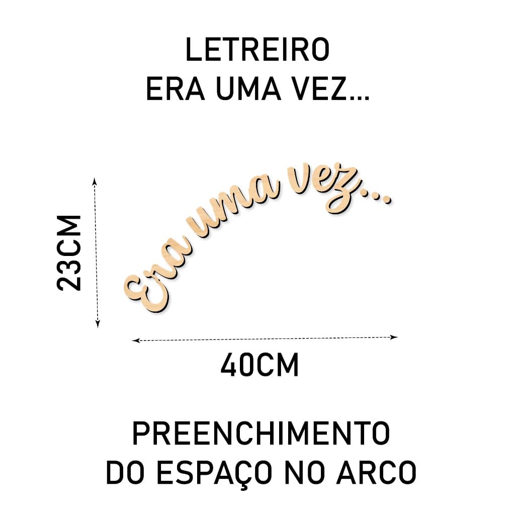 LETREIRO EM MDF - ERA UMA VEZ