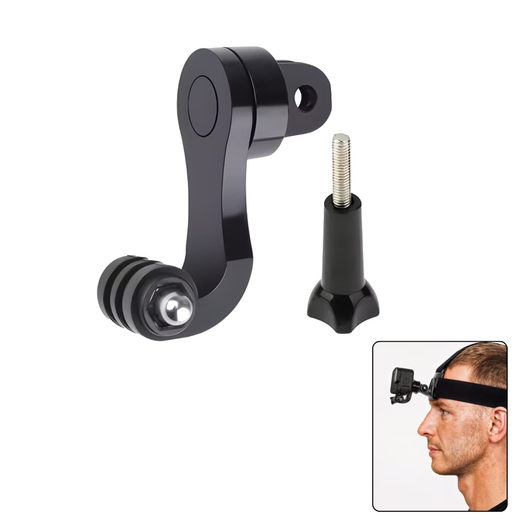 Adaptador Vertical 360° para GoPro SJCAM e Câmeras de Ação Preto