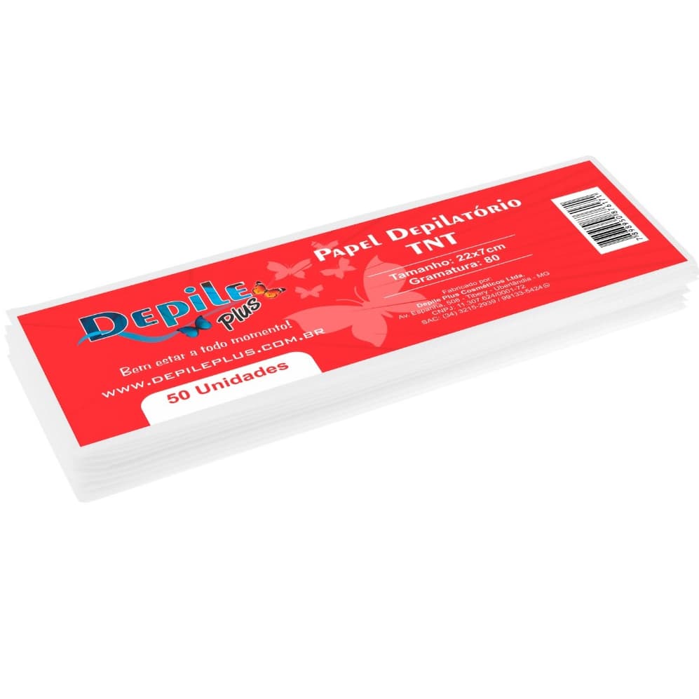 Papel Depilatório TNT 50 Unidades Depile Plus