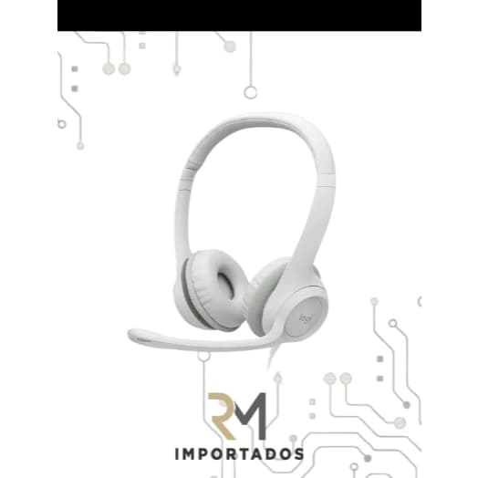 Headset Logitech H390 Usb Controle De Volume Mute Branco