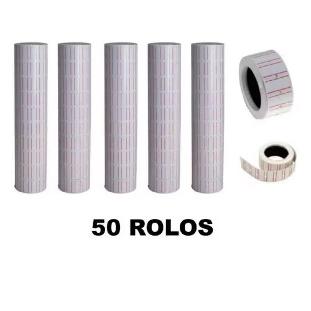 KIT 10/20/50 Rolos De Etiquetas P/ Etiquetadora Manual De Preço Mx5500