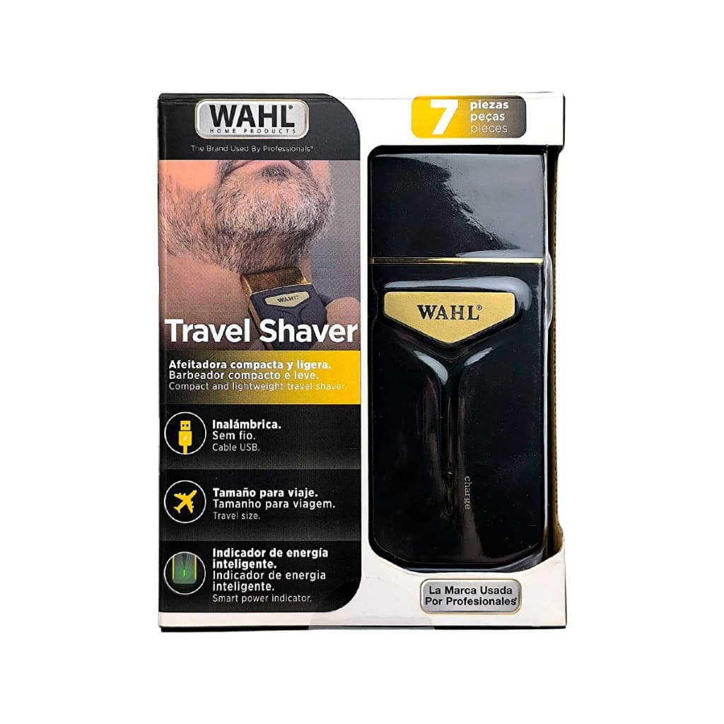 Barbeador Wahl Sem Fio Para Acabamento E Finalização Travel Shaver Preto