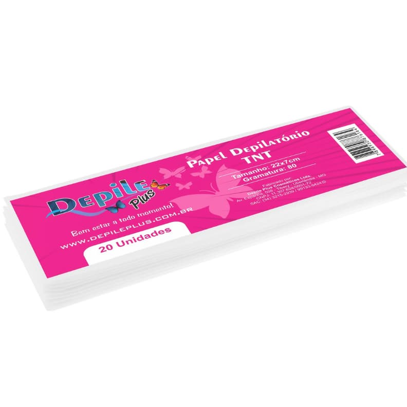 Papel Depilatório TNT 20 Unidades Depile Plus