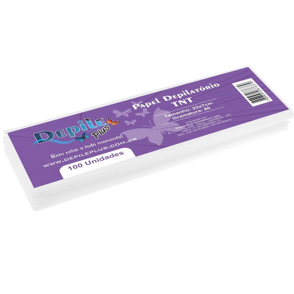 Papel Depilatório TNT 100 Unidades Depile Plus