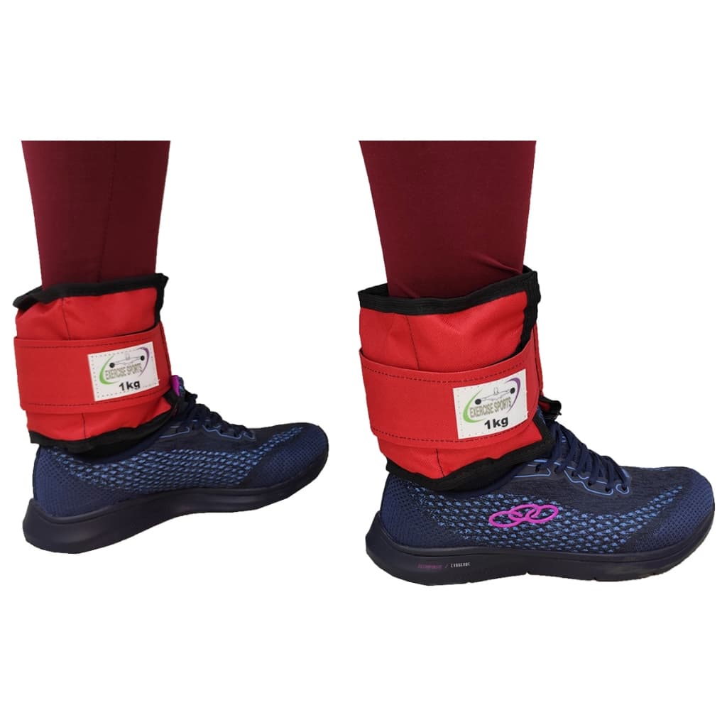 Caneleira Peso 1kg Par Nylon Vermelho para Academia Crossfit Fitness Treinos de Força e Resistência
