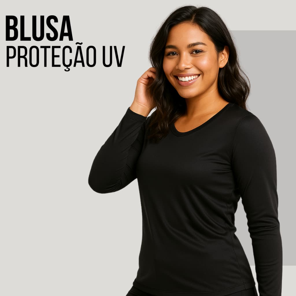 Blusa Solar Blusa Segunda pele UV Espostiva Blusa Proteção +50 - Promoção