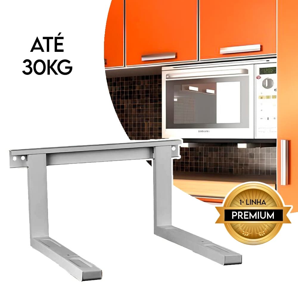 Suporte Para Forno Microondas de Parede Até 30Kg Ajustável Universal Ar Condicionado