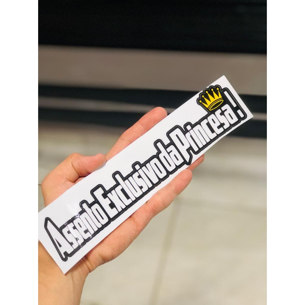 Adesivo Assento Exclusivo da Princesa (IMPRESSO LAMINADO)