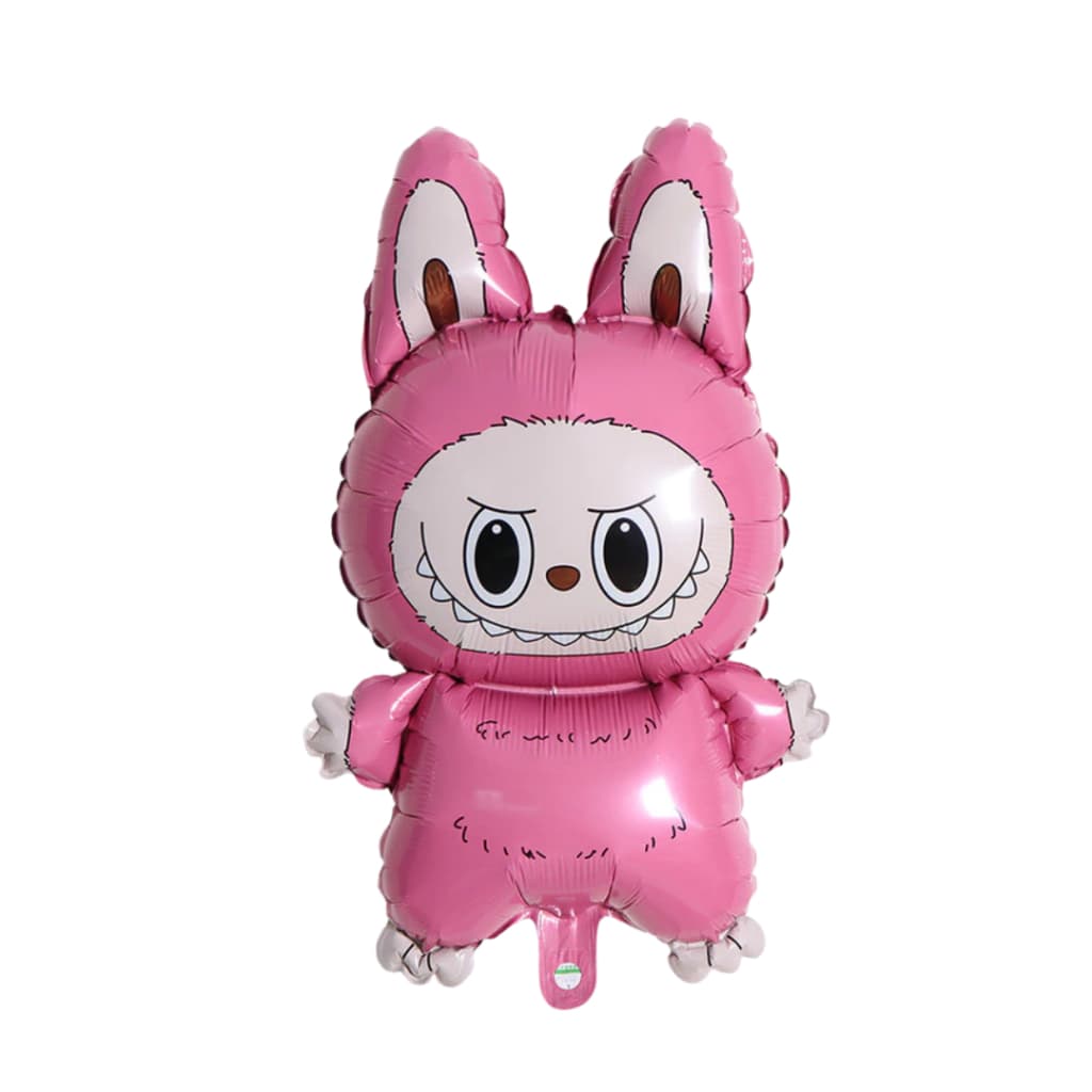 Kit Balão Rosa Labubu Lafufu Decorativo Festa Infantil