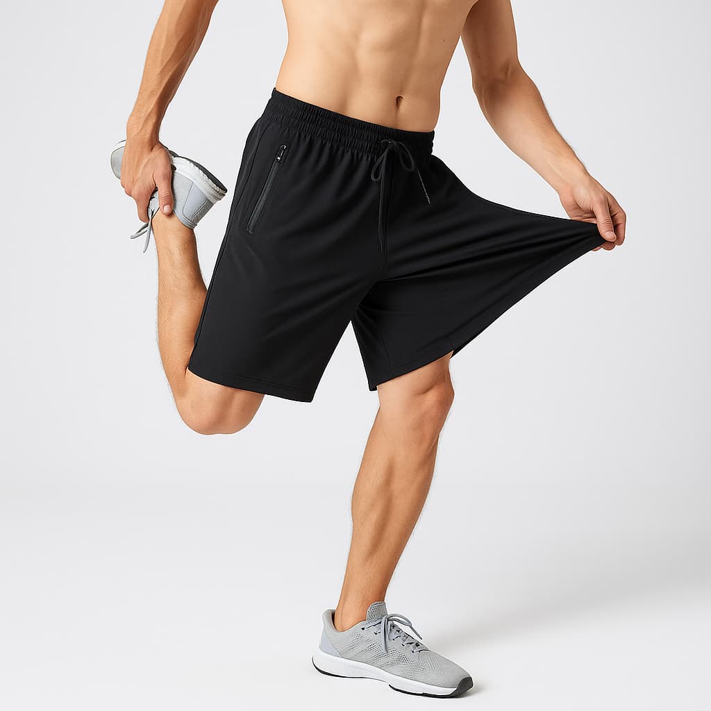 Short Bermuda Masculina Dry Fit Tecido Gelado Elastano Ziper