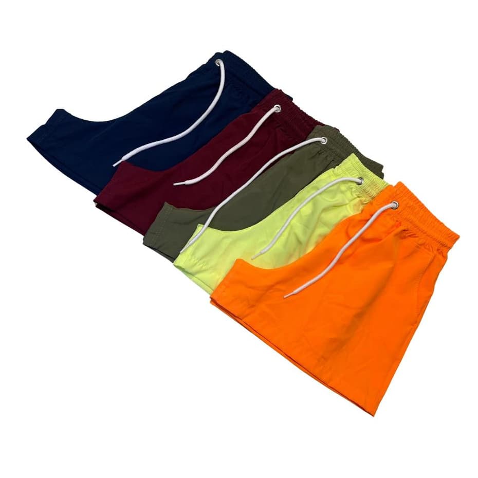 1 Short Feminino Tactel Com Elastano Saída De Praia Piscina Academia, Lisos, Ferias, Lazer