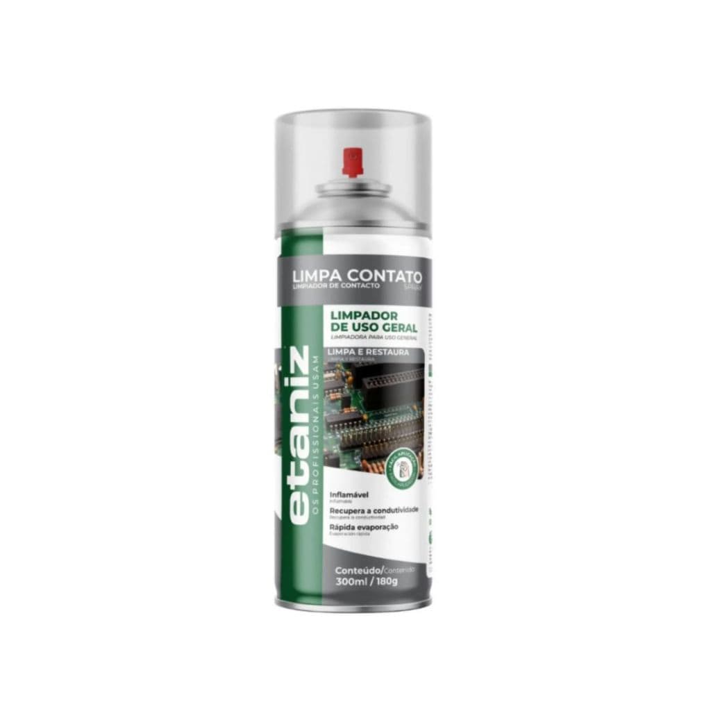Limpa Contato Spray Etaniz 300ml | Limpeza Elétrica | Ação Rápida e Segura