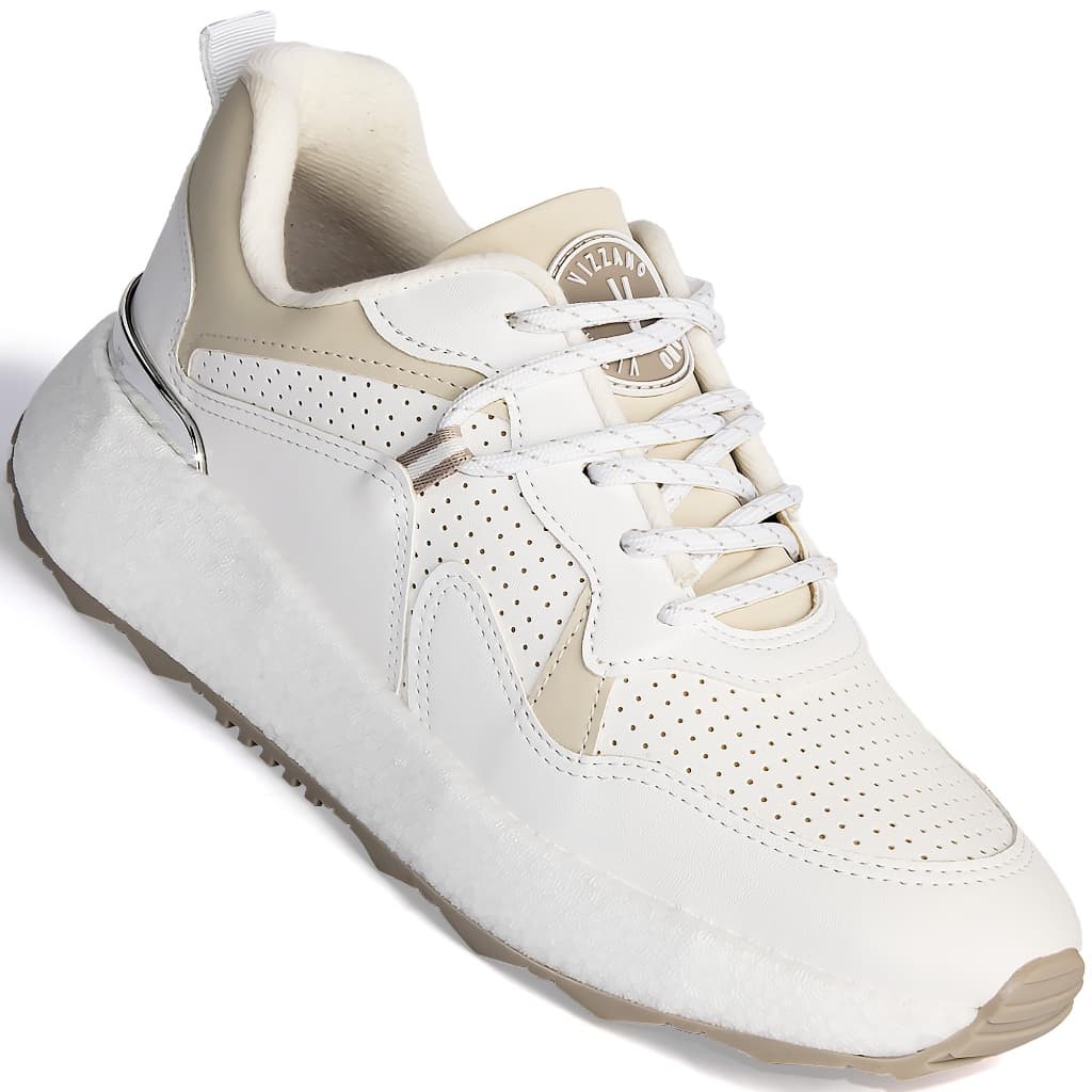 Tênis Vizzano Feminino Casual Confortável Original 1452-202 Branco