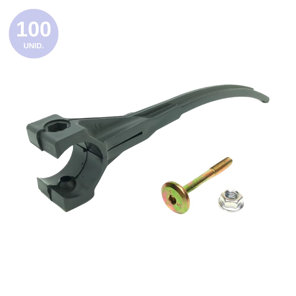 Kit 100 unid Dedo do Molinete com Parafuso e Porca Colheitadeira Massey Ferguson, JD, New Holland