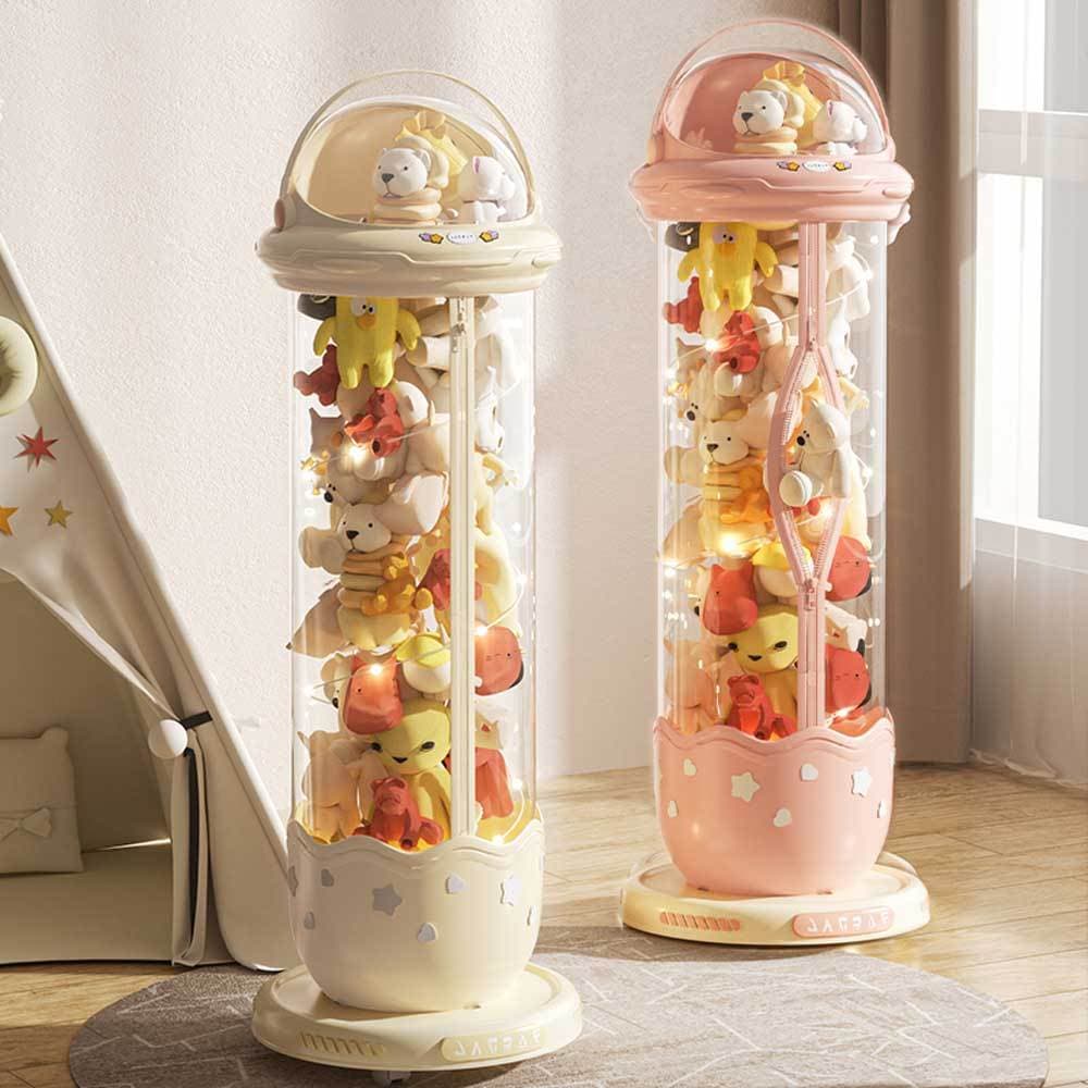 Organizador Infantil Tipo Cápsula Espacial com Zíper Duplo Organizador de Brinquedos com Rodinhas