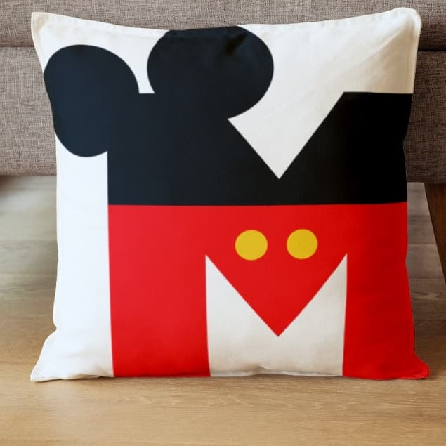 Capa de Almofada Letra Inicial 45x45cm Oxford Decorativa Infantil Quarto Sala Presente