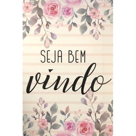 Placa Decorativa sejam bem Vindos Floral Flores