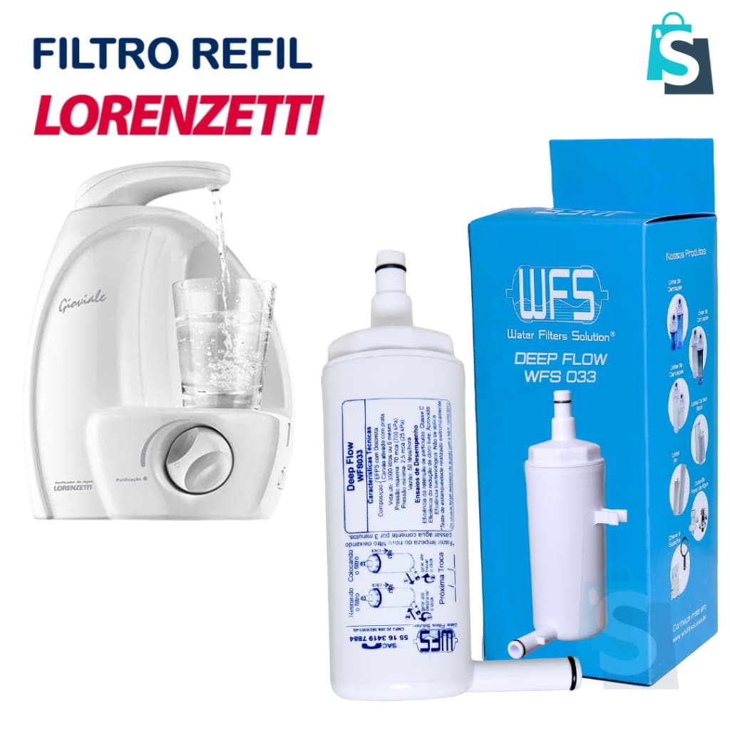 Refil Filtro com Dolomita para purificador Lorenzetti Gioviale - WFS033 DEEP FLOW