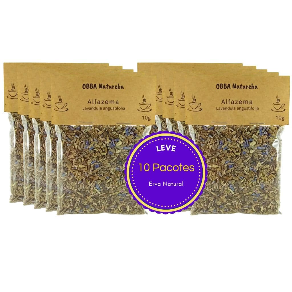 Chá de Alfazema Lavandula angustifolia Verdadeiro Econômico – Leve 10 Pacotes
