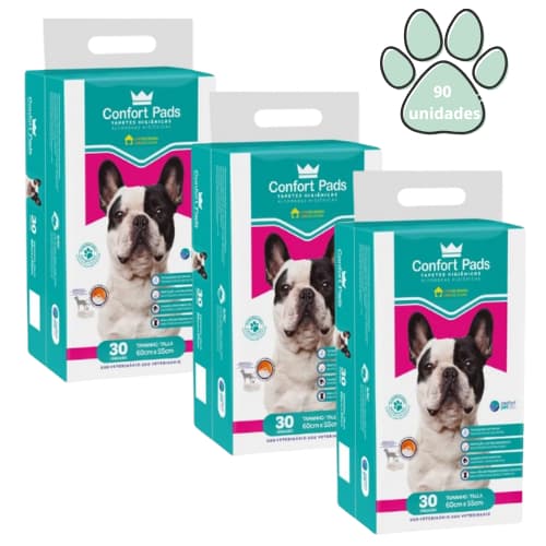 Tapete Higienico Absorvente Para Cachorro 55x60cm Confort Pads
