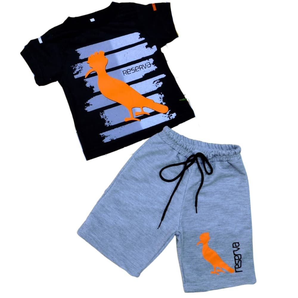 Conjunto Reser Infantil Criança Menino 1 a 14 anos Roupa Bermuda Camisa Masculino Short Camiseta Infanto Juvenil