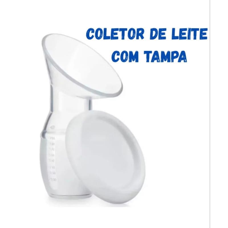 Coletor Silicone extrator de leite materno com tampa