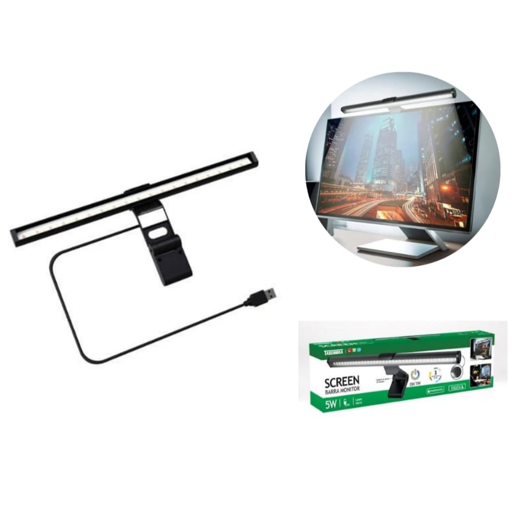 Barra Monitor LED Taschibra Screen Color Control TW 5W Preta