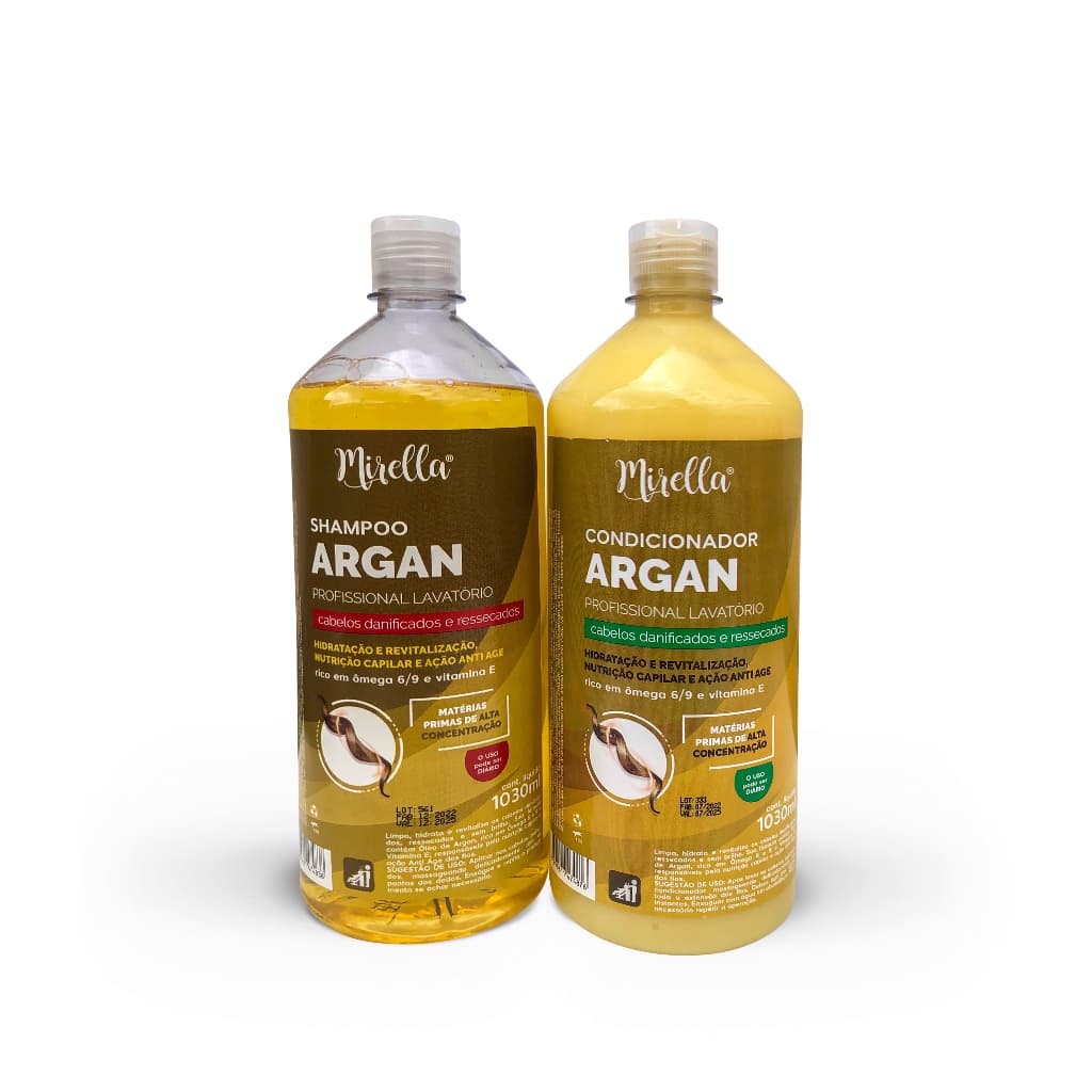 Shampoo + Condicionador Argan 1030ml Mirella Laborene