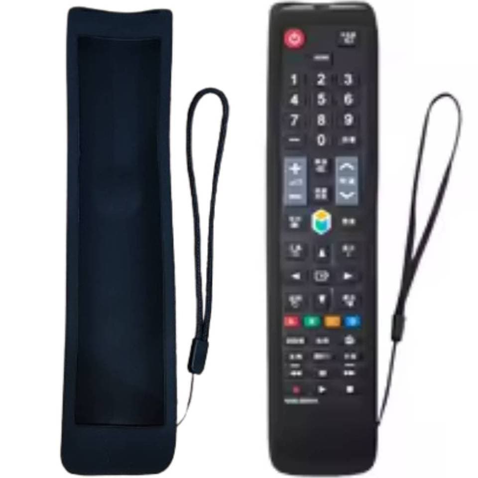 Capinha Silicone Para Controle Remoto Tv Samsung Smart 3d Futebol Preto Envio Imediato