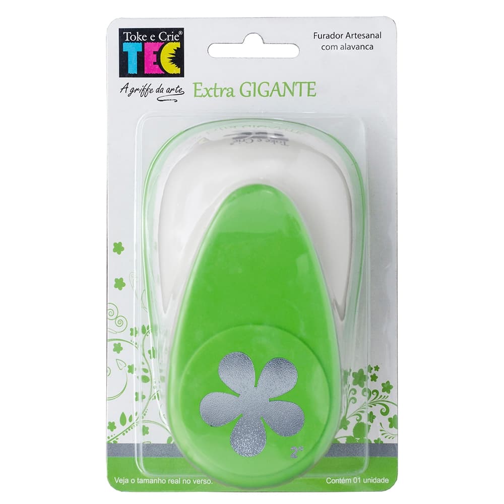 Furador Artesanal Extra Gigante Flor Hélice - 2" - Perfurador de papel Toke e Crie