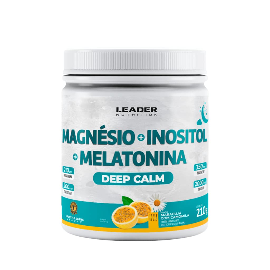 Deep Calm ( Magnésio + Inositol + Melatonina ) 210g - Leader Sabor Maracujá com Camomila