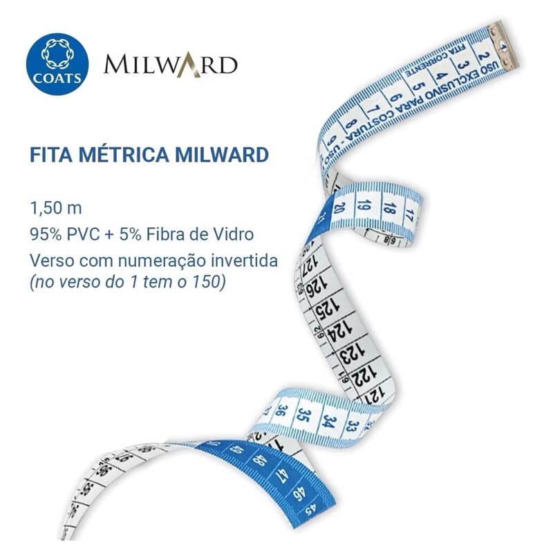Fita Métrica 1,50m corrente  - cx com 12 unidades